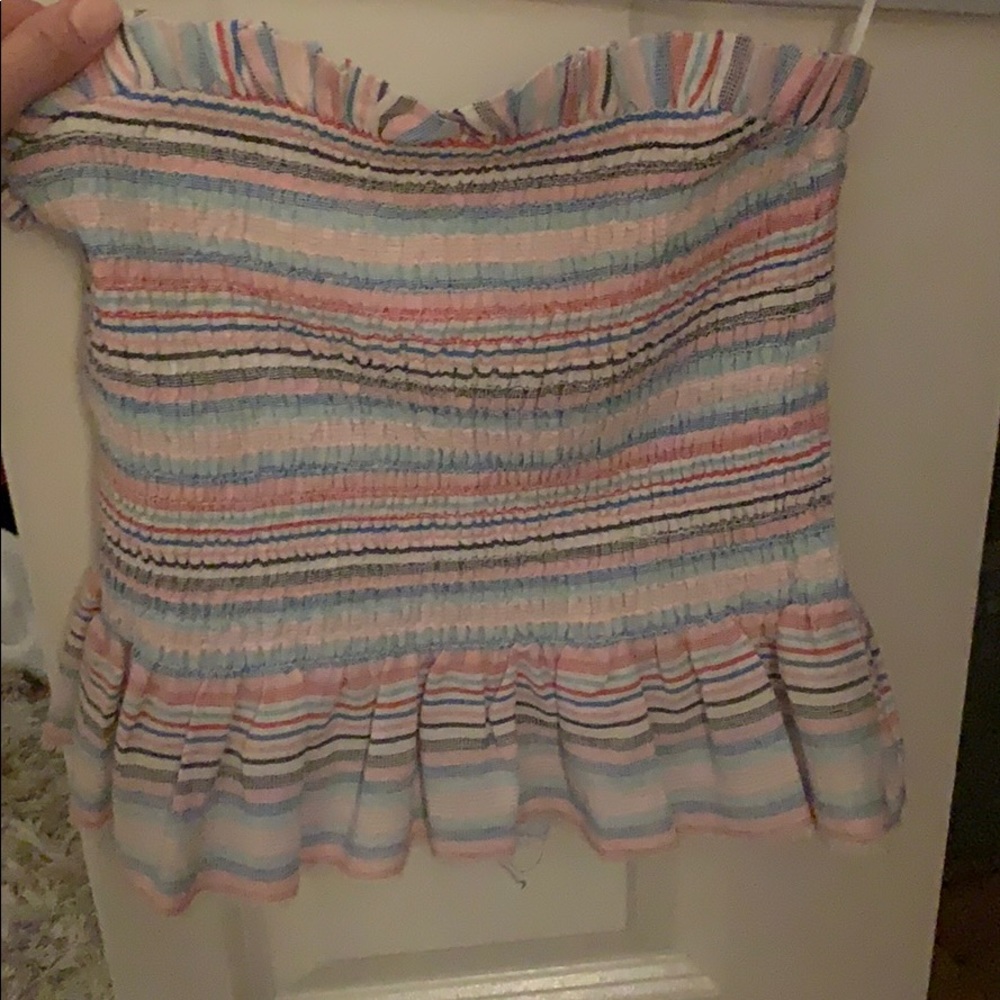 Stripe tube top multicolor